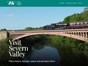 Visit Severn Valley website, an image of a viaduct railway bridge over a river, 