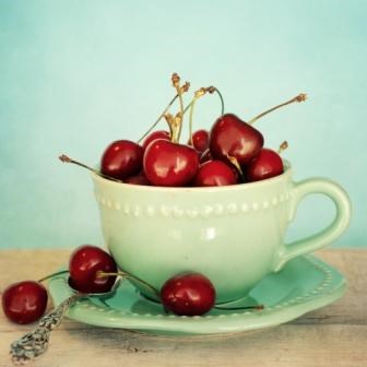 Cherries in cup