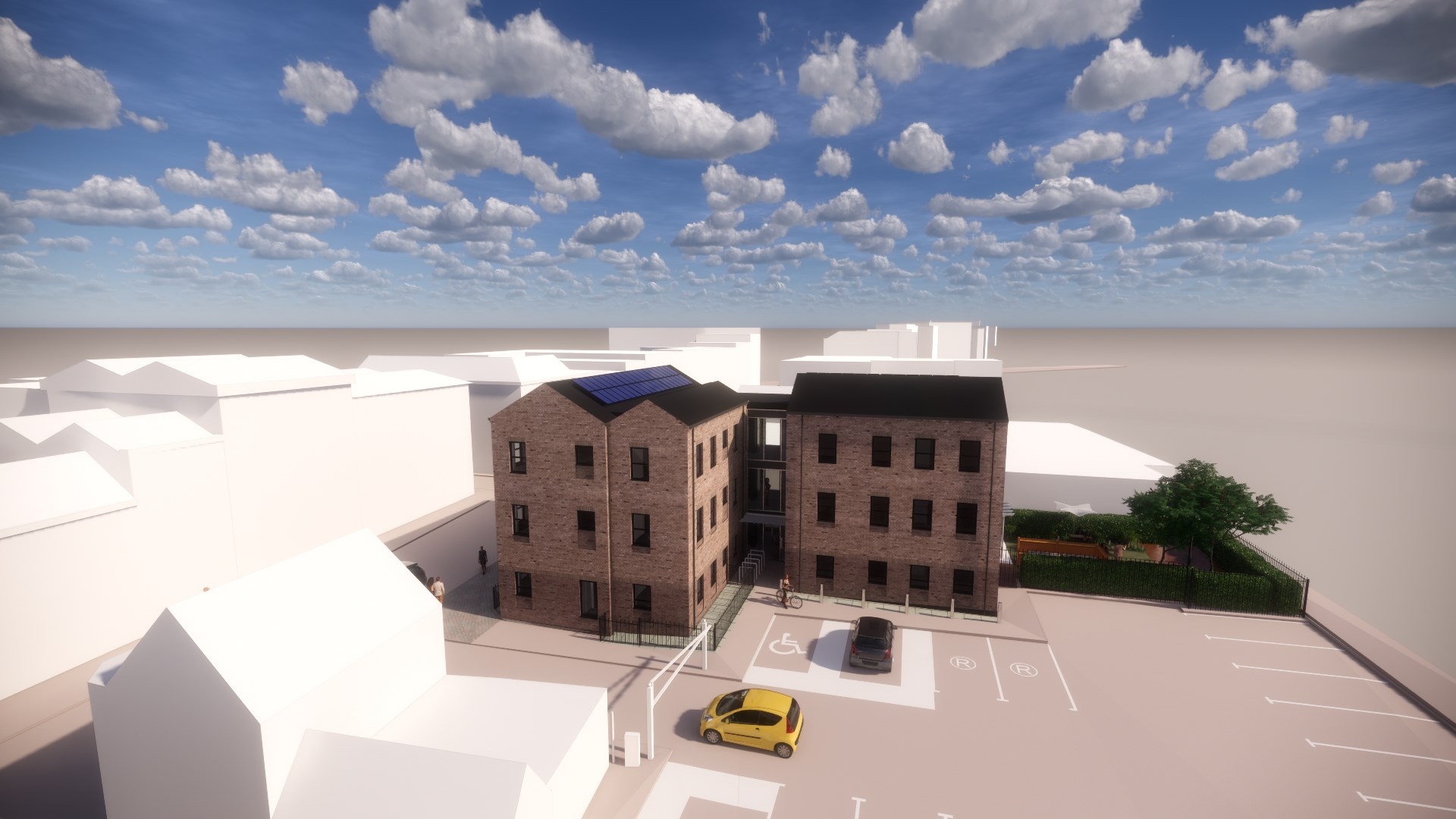 Artist impression of proposed three storey building in Stourport Town Centre