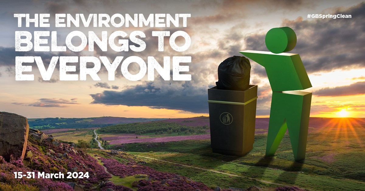 Infographic with the wording "the environment belongs to everyone" Keep Britain Tidy