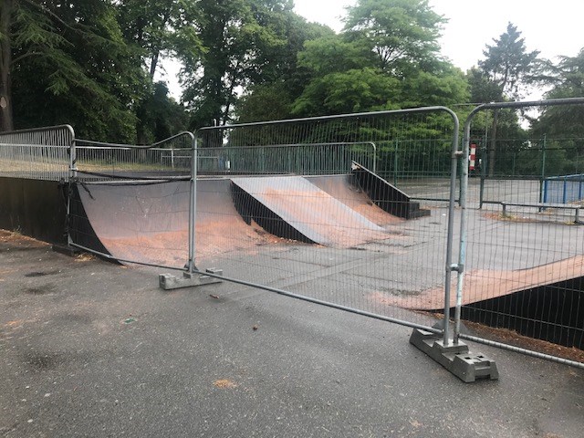 Photo of damage skatepark