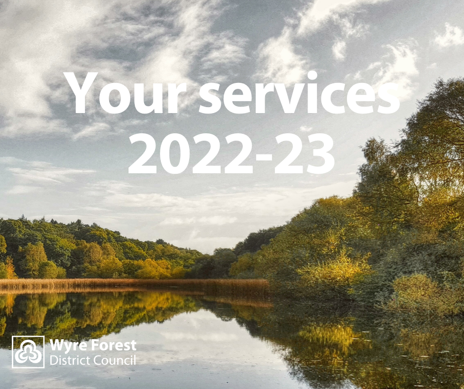 Your service 2022-23 with Hurcott pool and forest in the background