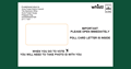 Poll card letter envelope front with postal details typed on
