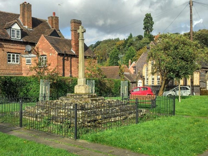 memorial in centre of Garden of rest surrounded by railings to protect.