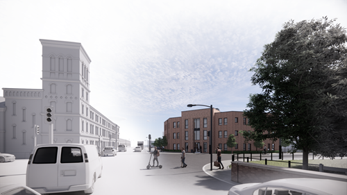 Artist's impression of Castle Road development