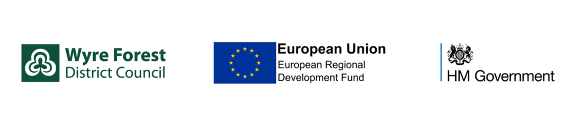 LOGOS: Wyre Forest District Council, European Union European Regional Development Fund, HM Government