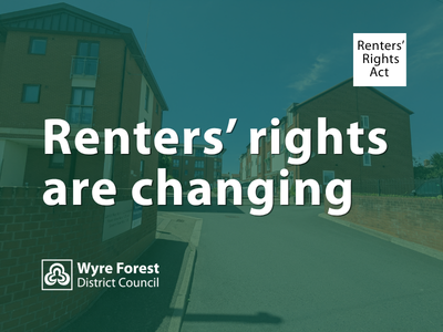 renters rights are changing written over image of exterior apartment building