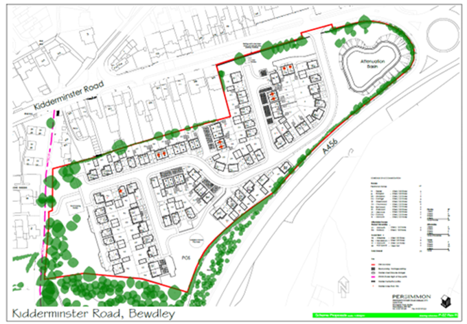site plan of housing development