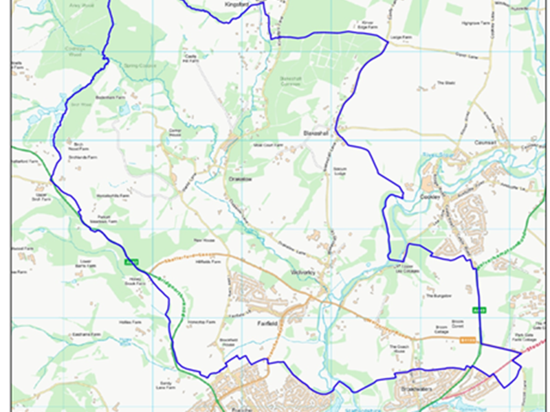 Map 1: Map shows Wolverley Parish Council area