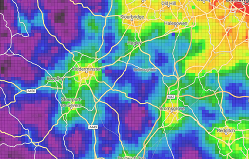 pixel pattern map of local area