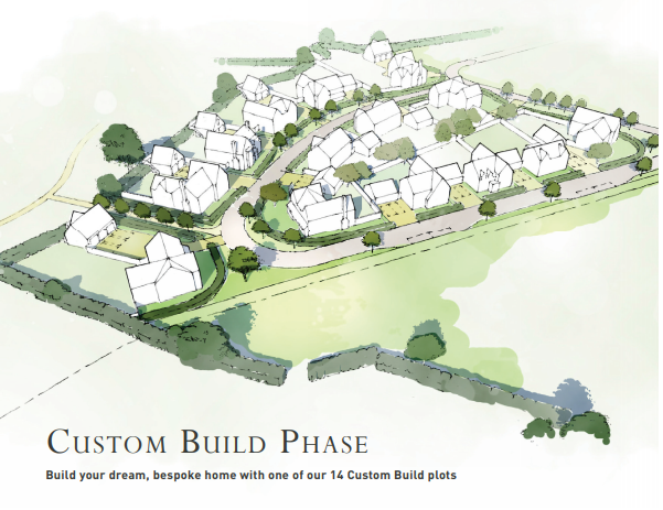 Artists impression of 14 housing plots 