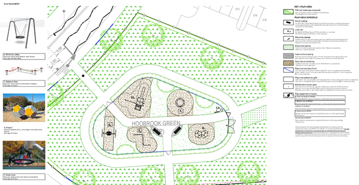 site plan map of green space