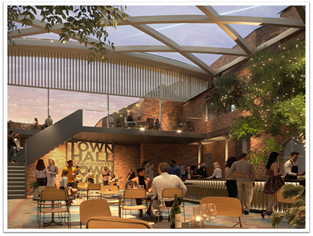 Town hall interior artist's impression