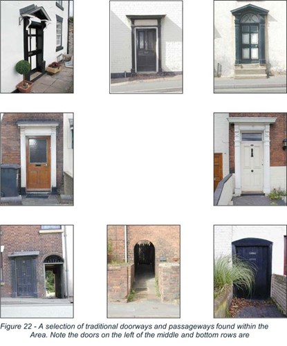 collage of photos of doors