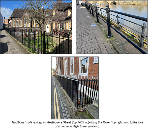 3 examples of railings