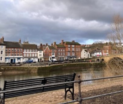river and riverside buildings