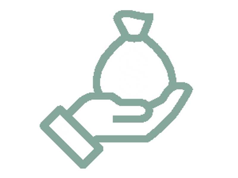 bag of money in hand