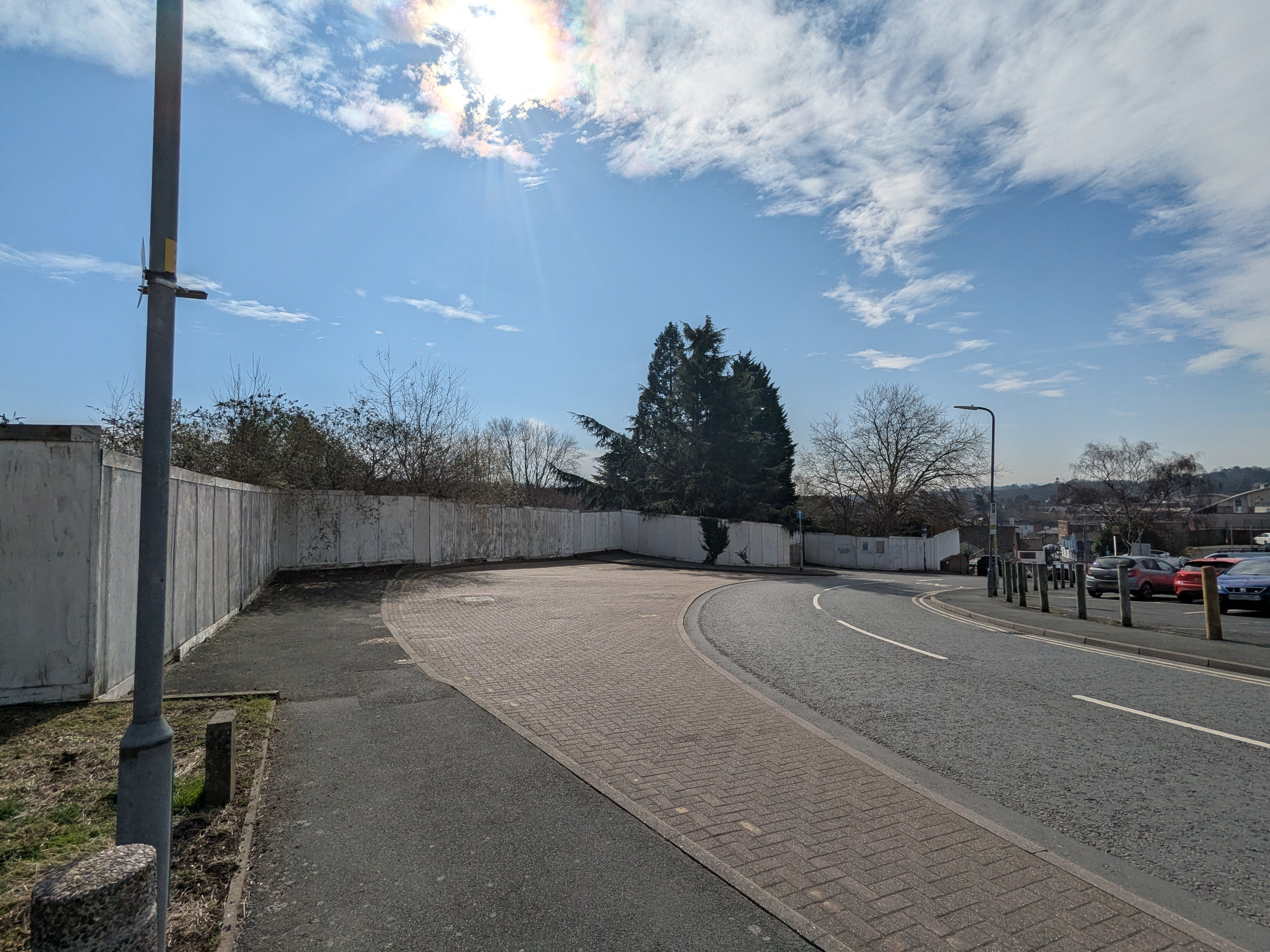 view of boards closing in an area of disused land ready for regeneration
