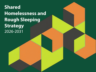 Text reading "Shared Homelessness and Rough Sleeping Strategy 2026-2031"