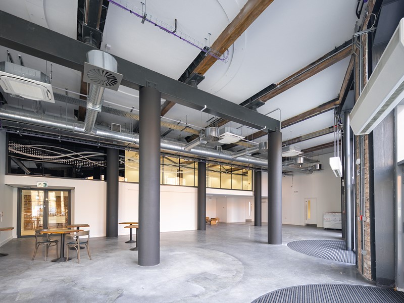 Inside a food and beverage unit at Piano Building