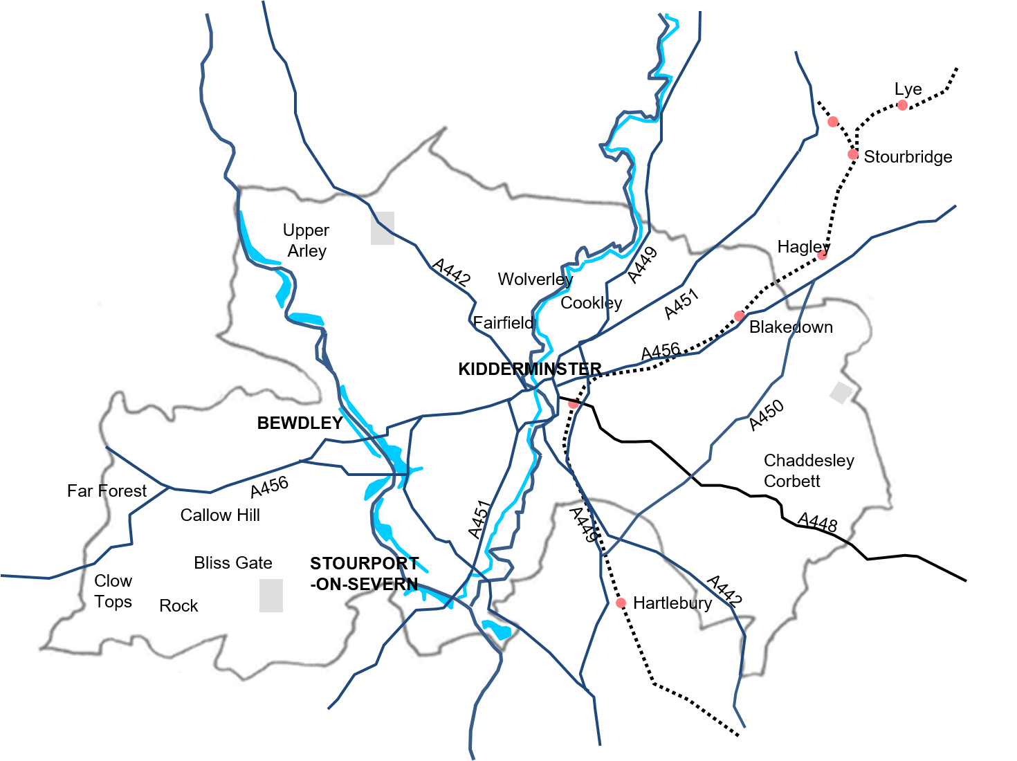 Wyre Forest district map