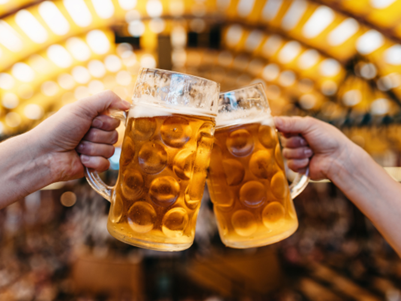 Two large drinking glasses