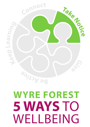 LOGO: Wyre Forest 5 ways to wellbeing: take notice