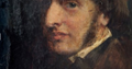 Side profile self-portrait of Pre-Raphaelite artist James Smetham, mid-aged man with dark longish hair and sideburns