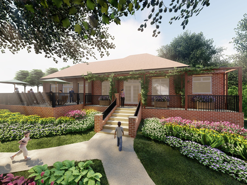Artist's impression image of the new Sons of Rest pavilion at Brinton Park