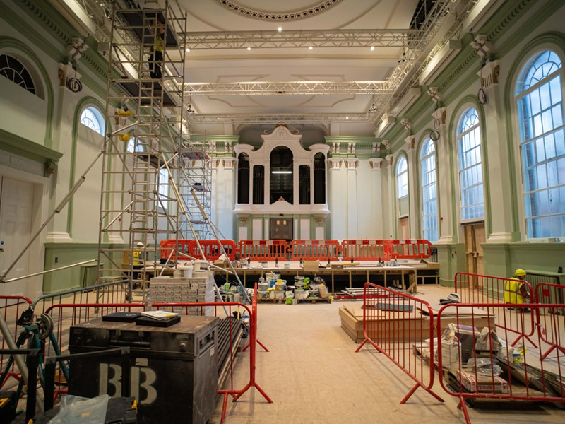 The music room at Kidderminster Town Hall