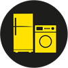 white goods icon (fridge freezer and washing machine)