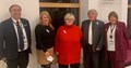 Wyre Forest District Council's Cabinet members each wearing a White Ribbon