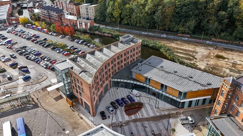 Aerial image of Piano Building
