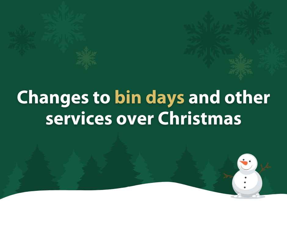 Changes to bin days and other services over Christmas 