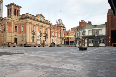 Town hall building located in centre of town