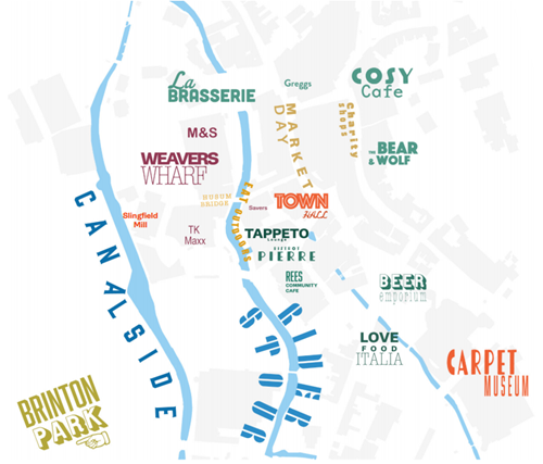 concept map highlighting popular destinations
