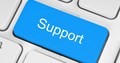 Computer keyboard showing the word "Support"