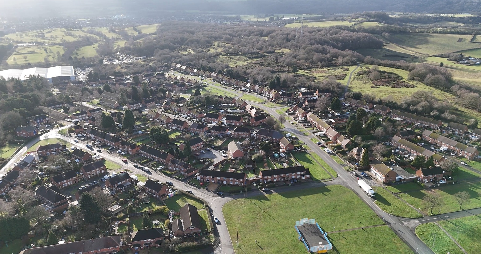 Aerial photo of Birchen Coppice