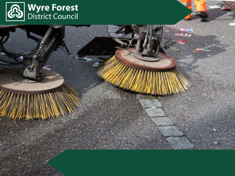 a road sweeper cleaning the road
